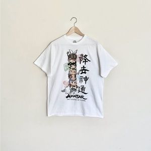 NEW Avatar The Last Airbender The Legend of Aang Group White T Shirt Adult Large